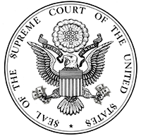 Parody image of the supreme Court Seal that replaces the letter "S" with dollar signs