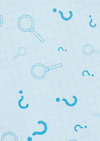 Magnifying Glass and Question Mark Pattern