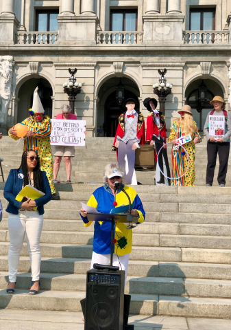 Hershey Indivisible joined constituents in say Rep. Scott Perry (PA-10) and the other MAGA Clowns are responsible for not lifting the debt ceiling and to demand that they stop holding vital programs like Medicaid hostage.